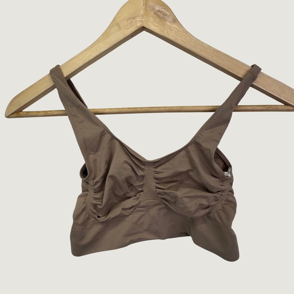 Yitty Bralette XS/S Brown Seamless Ruched Front Loungewear‎ Athleisure